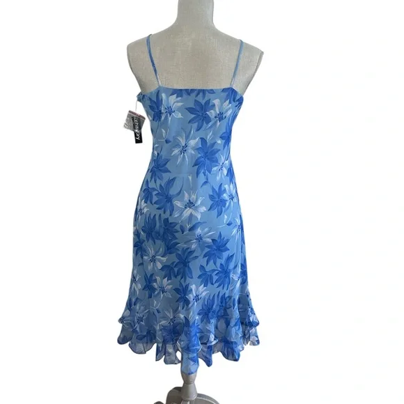 Chaundry Made in India Blue Beaded Floral Midi Dress - Picture 10 of 12